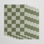 Checkered (Sage & Olive Green) Wrapping Paper Gallery Image 3