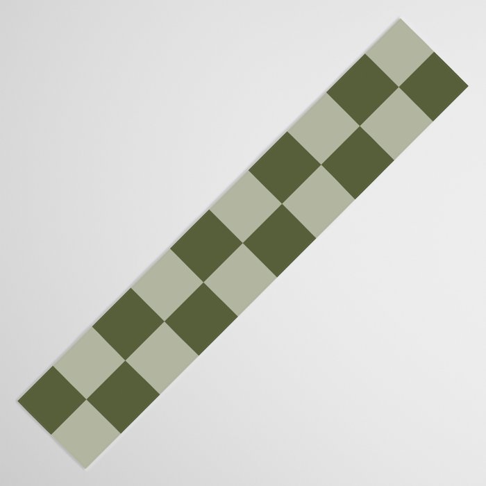 Checkered (Sage & Olive Green) Table Runner Gallery Image 3