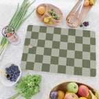 Checkered (Sage & Olive Green) Cutting Board Gallery Image 2