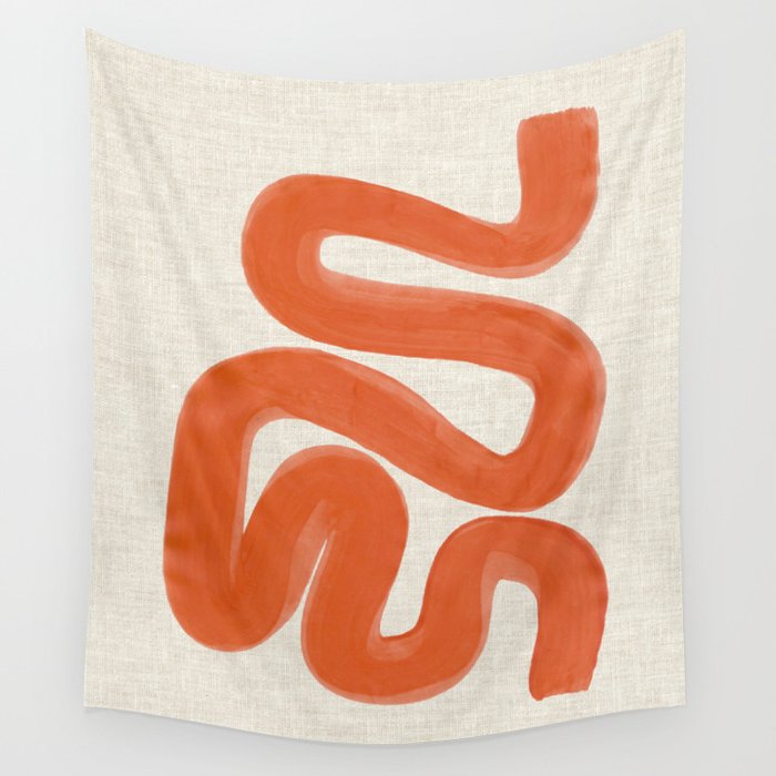 Orange Amazon River Wall Tapestry Gallery Image 4