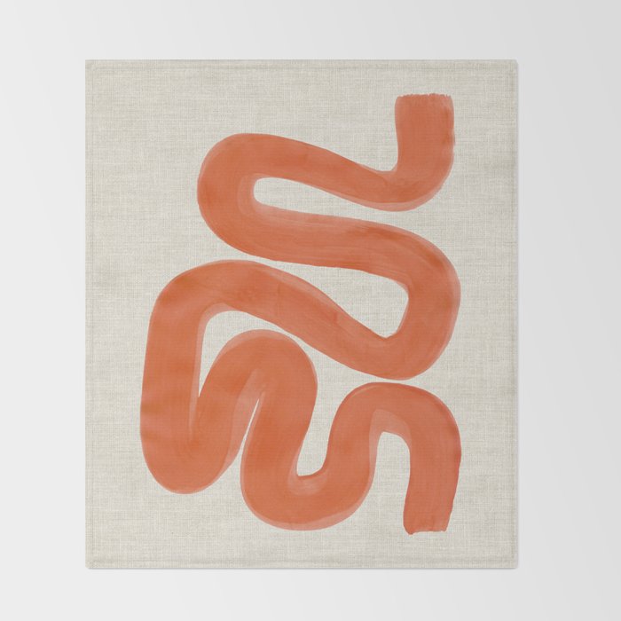 Orange Amazon River Throw Blanket Gallery Image 2