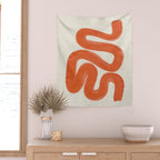 Orange Amazon River Wall Tapestry Gallery Image 2