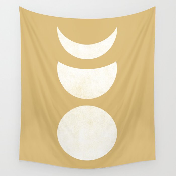 Lunar Eclipse - White Gold Wall Tapestry Gallery Image 4