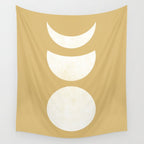 Lunar Eclipse - White Gold Wall Tapestry Gallery Image 4