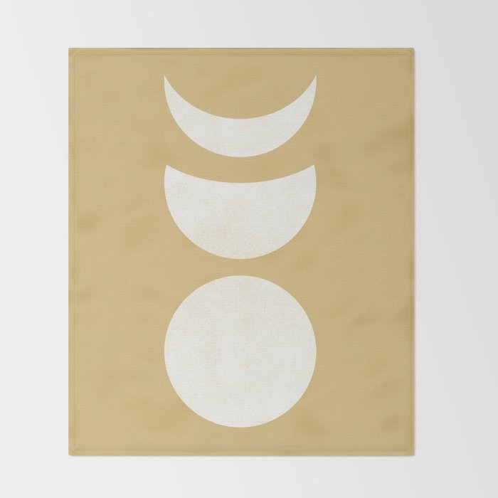 Lunar Eclipse - White Gold Throw Blanket Gallery Image 2