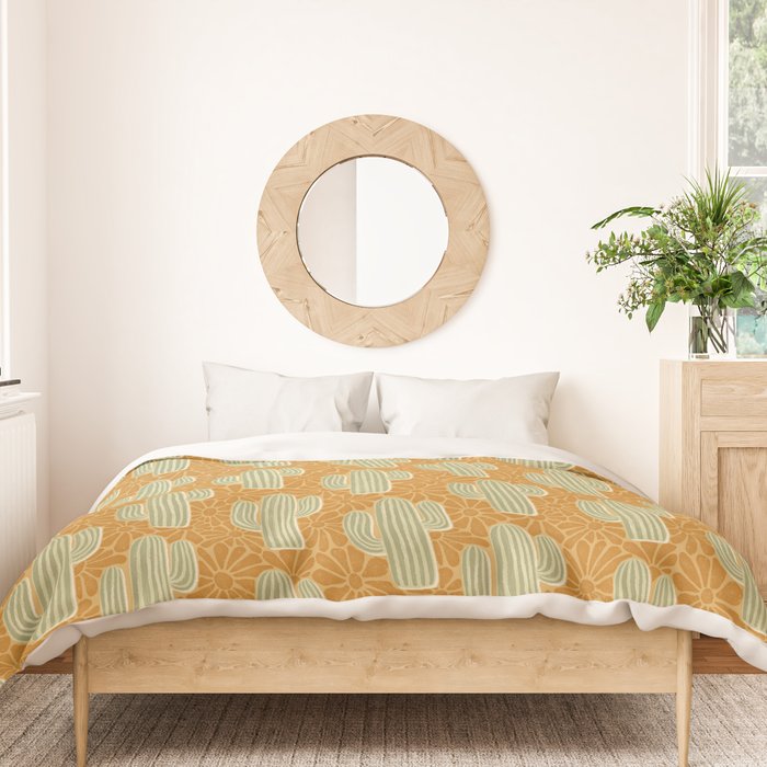 Sonora - gold and sage Duvet Cover Gallery Image 3