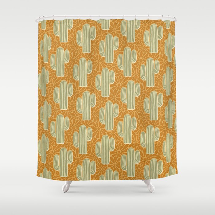 Sonora - gold and sage Shower Curtain Gallery Image 1