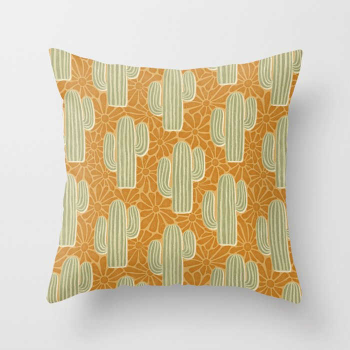 Sonora - gold and sage Throw Pillow Gallery Image 6