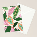 The Inseparable V.01, Nature Botanical Plants, Blush Leaves Modern Boho, Pastel Illustration Garden Stationery Card Gallery Image 2