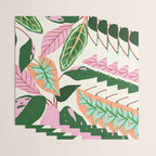 The Inseparable V.01, Nature Botanical Plants, Blush Leaves Modern Boho, Pastel Illustration Garden Wrapping Paper Gallery Image 3