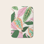 The Inseparable V.01, Nature Botanical Plants, Blush Leaves Modern Boho, Pastel Illustration Garden Bath Mat Gallery Image 1