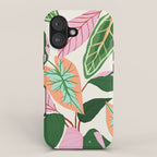The Inseparable V.01, Nature Botanical Plants, Blush Leaves Modern Boho, Pastel Illustration Garden iPhone Case Gallery Image 1