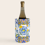 Summer, citrus ,Mediterranean style ,flowers,lemon fruit pattern  Wine Chiller Gallery Image 2