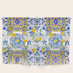 Summer, citrus ,Mediterranean style ,flowers,lemon fruit pattern  Wall Hanging Gallery Image 1