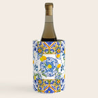 Summer, citrus ,Mediterranean style ,flowers,lemon fruit pattern  Wine Chiller Gallery Image 3