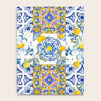 Summer, citrus ,Mediterranean style ,flowers,lemon fruit pattern  Notebook Gallery Image 4