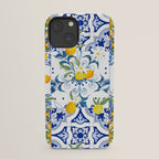 Summer, citrus ,Mediterranean style ,flowers,lemon fruit pattern  iPhone Case Gallery Image 21