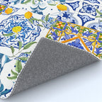 Summer, citrus ,Mediterranean style ,flowers,lemon fruit pattern  Rug Gallery Image 4