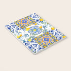 Summer, citrus ,Mediterranean style ,flowers,lemon fruit pattern  Notebook Gallery Image 3
