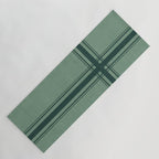 Minimal Plaid in Green Yoga Mat Gallery Image 1