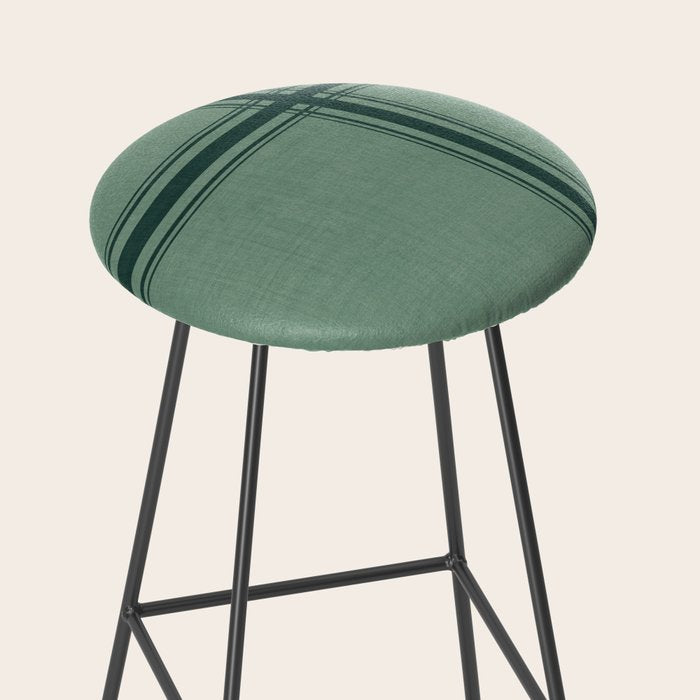 Minimal Plaid in Green Stool Gallery Image 2