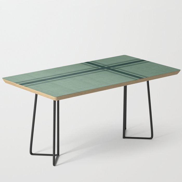 Minimal Plaid in Green Coffee Table Gallery Image 1