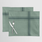 Minimal Plaid in Green Placemat Gallery Image 1