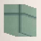 Minimal Plaid in Green Wrapping Paper Gallery Image 3