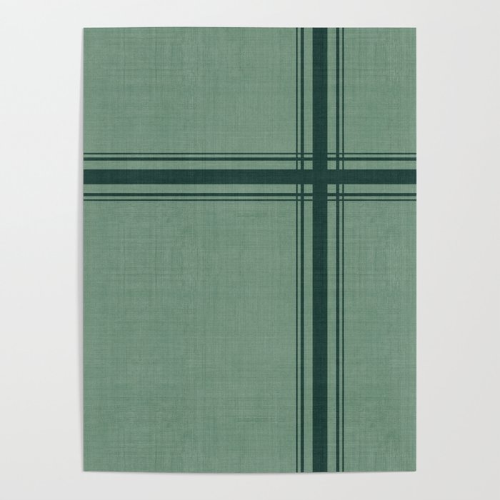 Minimal Plaid in Green Poster Gallery Image 4