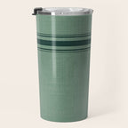 Minimal Plaid in Green Travel Mug Gallery Image 3