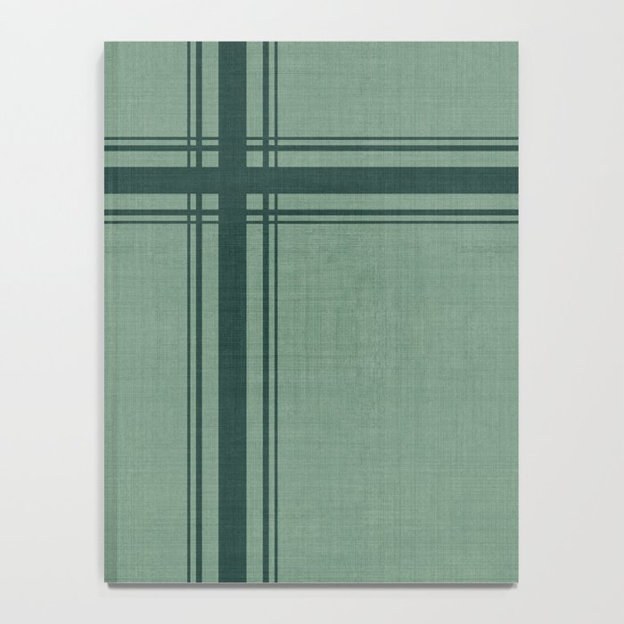 Minimal Plaid in Green Notebook Gallery Image 4