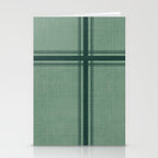 Minimal Plaid in Green Stationery Card Gallery Image 2