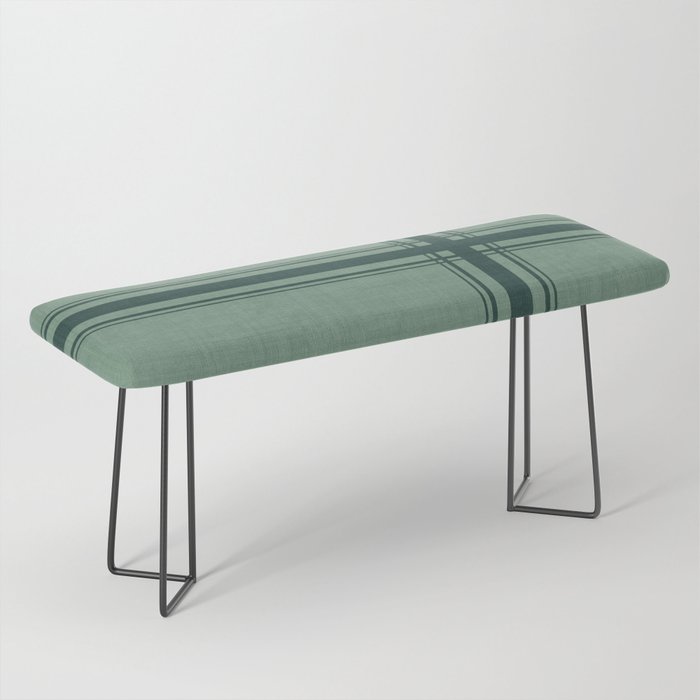 Minimal Plaid in Green Bench Gallery Image 1