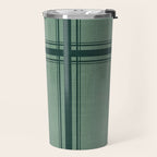 Minimal Plaid in Green Travel Mug Gallery Image 2