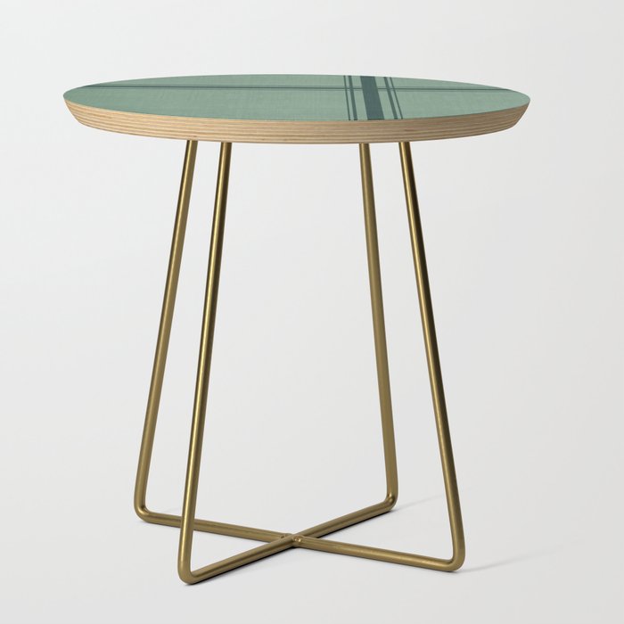 Minimal Plaid in Green Side Table Gallery Image 1