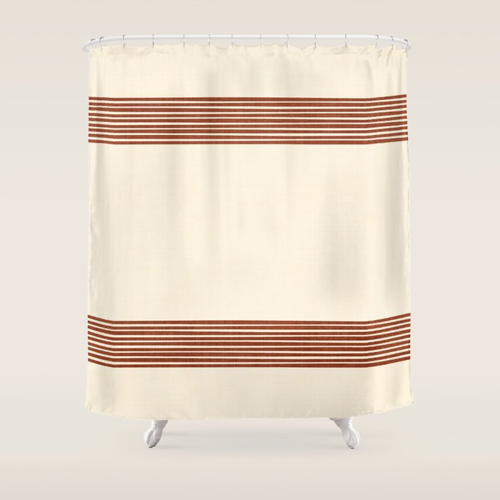 Band in Rust Shower Curtain Gallery Image 1