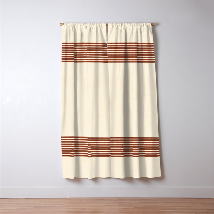 Band in Rust Window Curtain Gallery Image 3