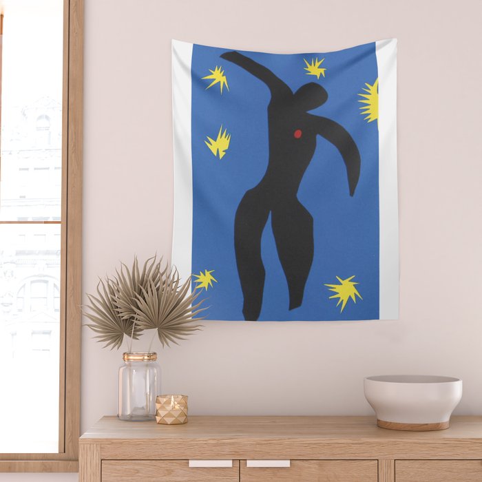 Henri Matisse, Icarus (Icare) from Jazz Collection, 1947, Artwork, Men, Women, Youth Wall Tapestry Gallery Image 2