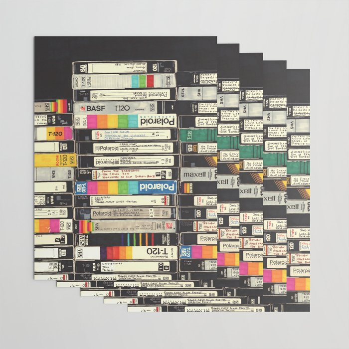 VHS Stack Wrapping Paper Gallery Image 3