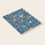 Dragons and Flowers on Classic Blue Notebook Gallery Image 2