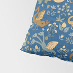 Dragons and Flowers on Classic Blue Pillow Sham Gallery Image 4