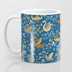 Dragons and Flowers on Classic Blue Coffee Mug Gallery Image 3