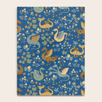Dragons and Flowers on Classic Blue Notebook Gallery Image 4
