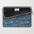 Dragons and Flowers on Classic Blue Laptop Sleeve Gallery Image 2