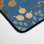 Dragons and Flowers on Classic Blue Desk Mat Gallery Image 4