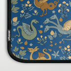Dragons and Flowers on Classic Blue Laptop Sleeve Gallery Image 3