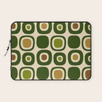 Mid Century Modern Modern Organic Shapes Pattern 321 Green Laptop Sleeve Gallery Image 1