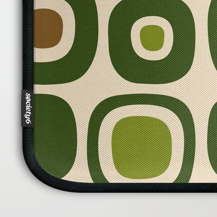 Mid Century Modern Modern Organic Shapes Pattern 321 Green Laptop Sleeve Gallery Image 3