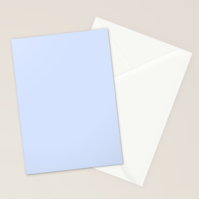 NOW BABY BLUE Pastel Solid Color Shabby Chic Abstract  Stationery Card Gallery Image 2