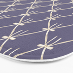 Bows & Ribbons Pattern XXXIII Neutral Lavender Purple Bath Mat Gallery Image 3